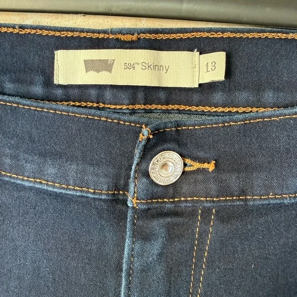 Levi’s 524 Skinny Jeans in Dark Indigo Women’s Size 13 - Picture 3 of 6
